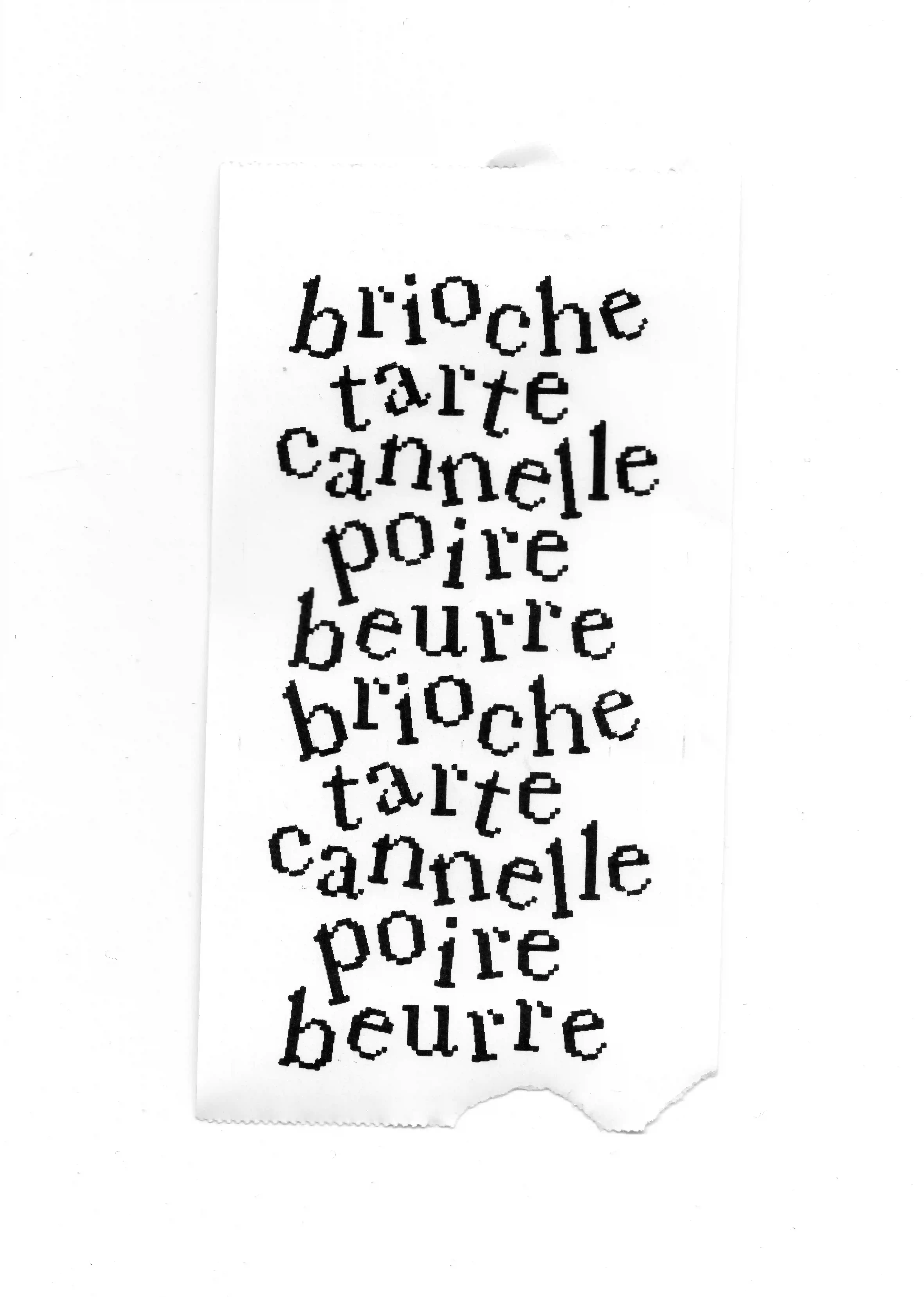 Test d'impression de la typo avec l'imprimante thermique