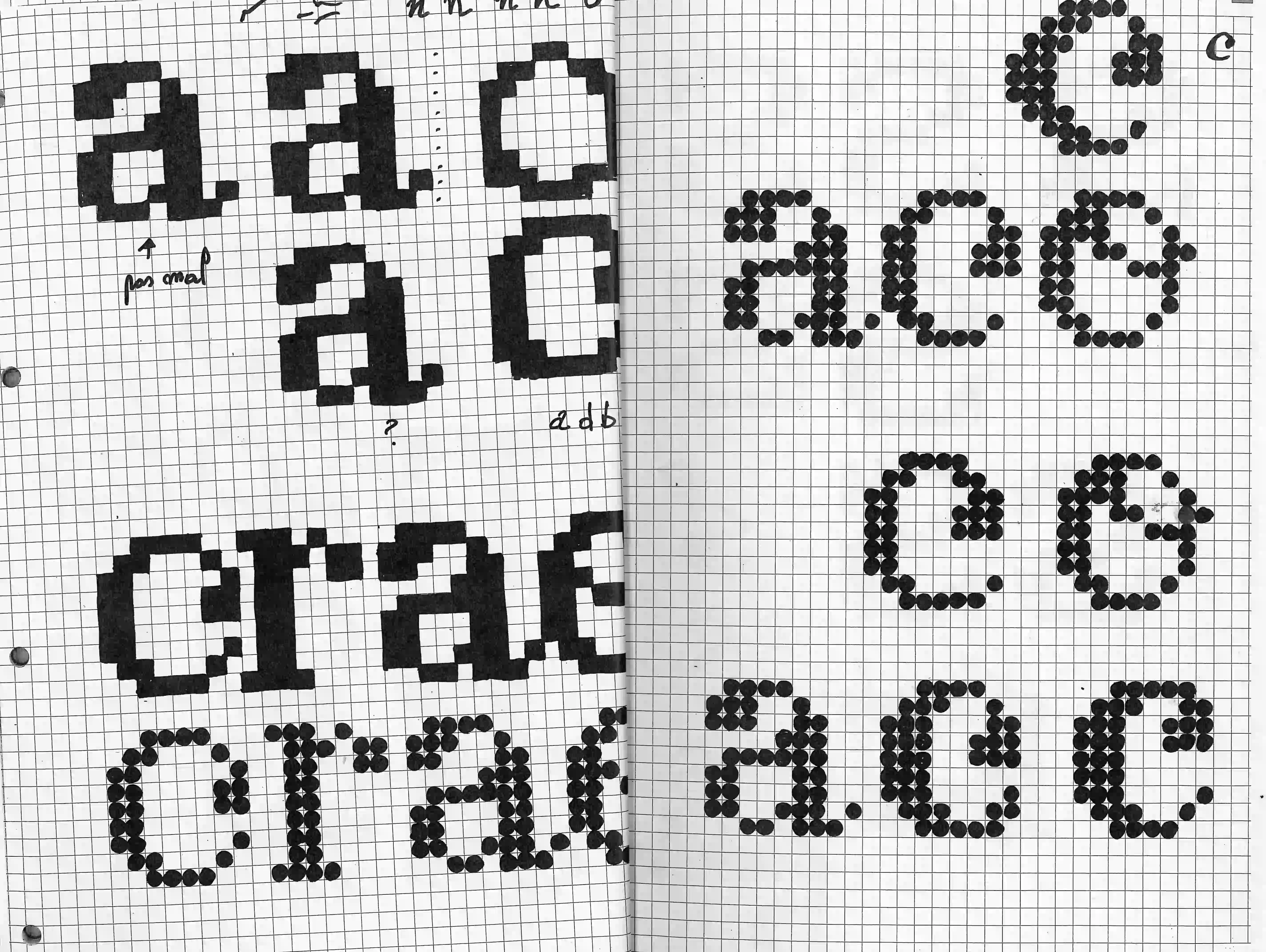 Croquis de recherche de formes