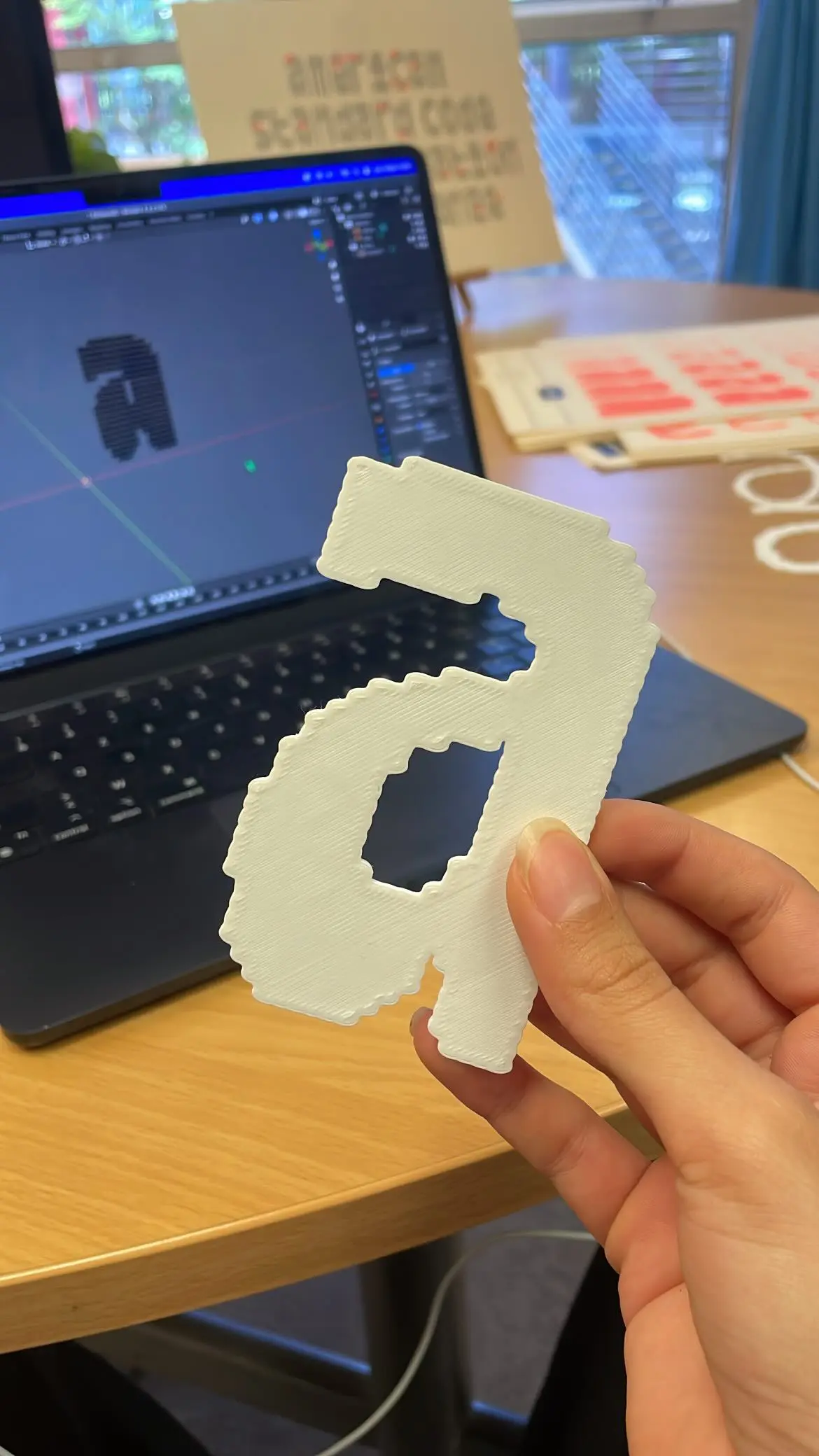 Photo d'un test d'impression 3D